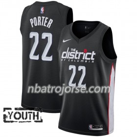 Barn Washington Wizards Tröja Otto Porter  22 2018-19 Nike City Edition Svart Swingman